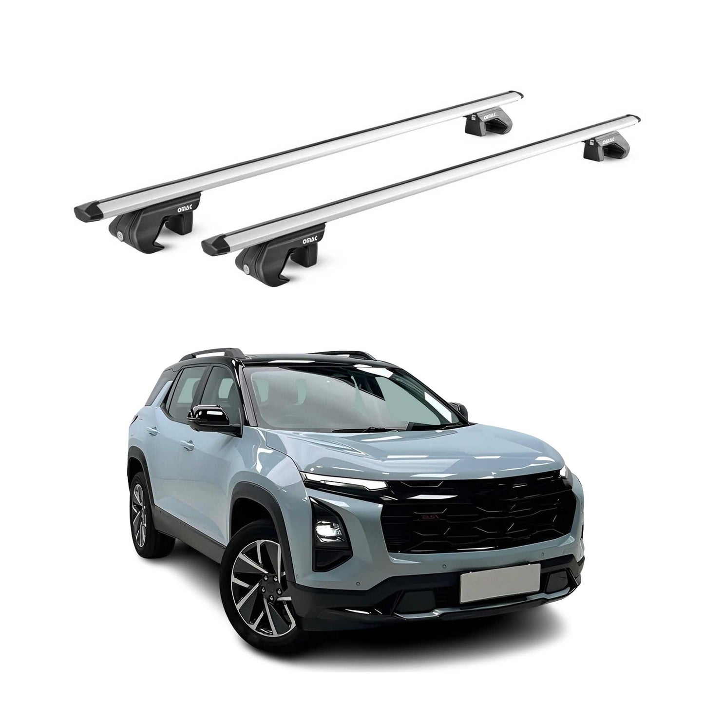 2025-2026 Chevrolet Equinox Roof Rack Cross Bars Luggage Carrier Alu Silver 2x