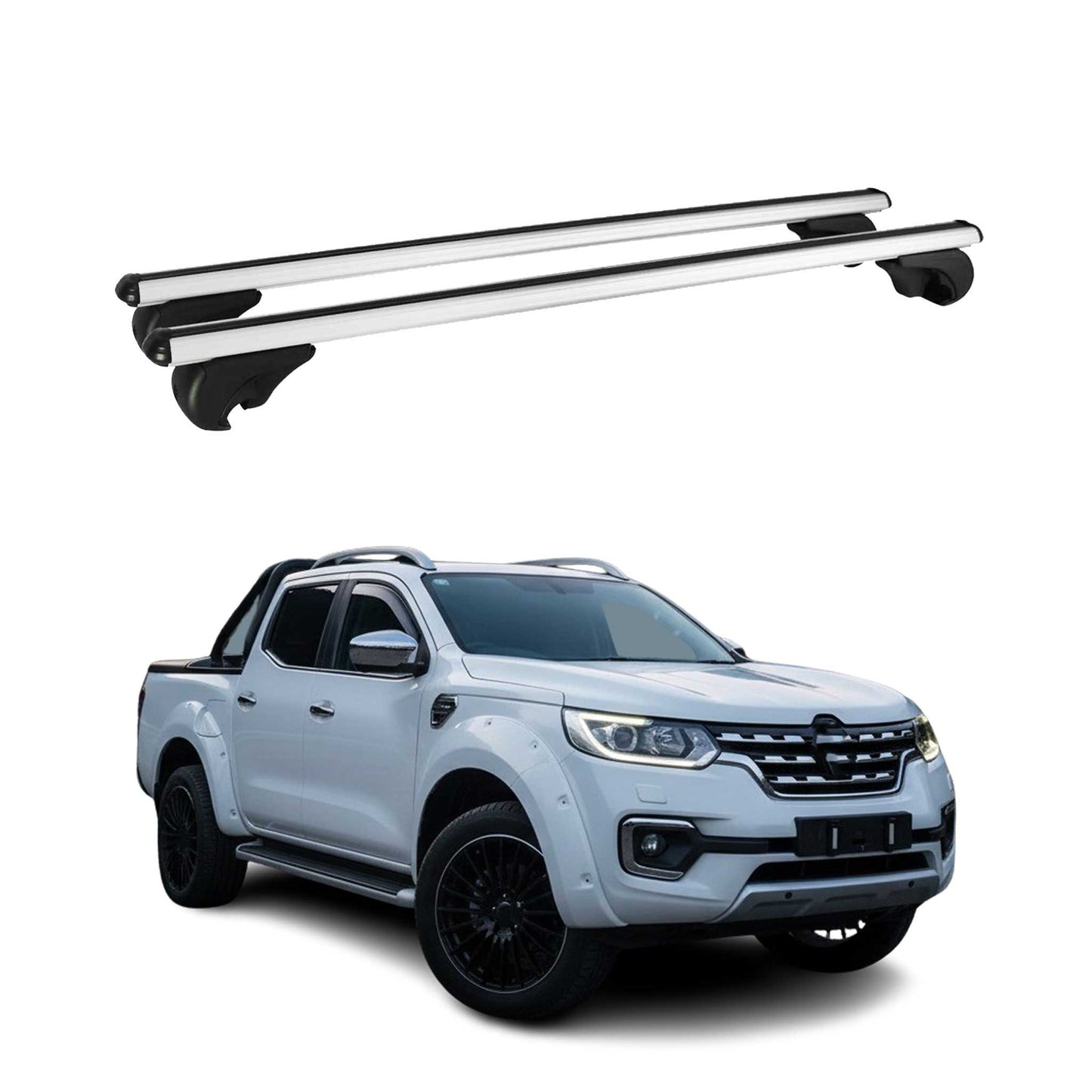 2017-2023 Renault Alaskan Roof Rack Cross Bars Silver