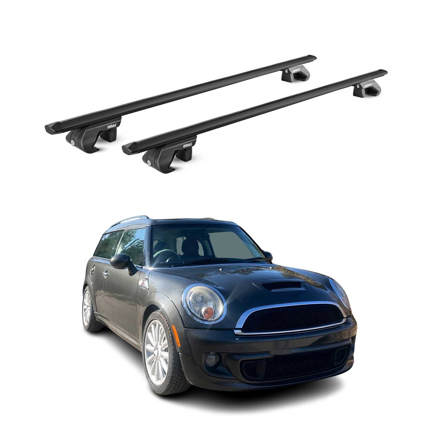 2008-2014 Mini Cooper Clubman R55 Roof Rack Cross Bars Black