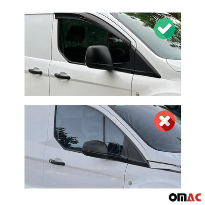 2014-2019 Ford Transit Connect Pre-FL Mirror Cover Caps & Door Handle Chrome Set
