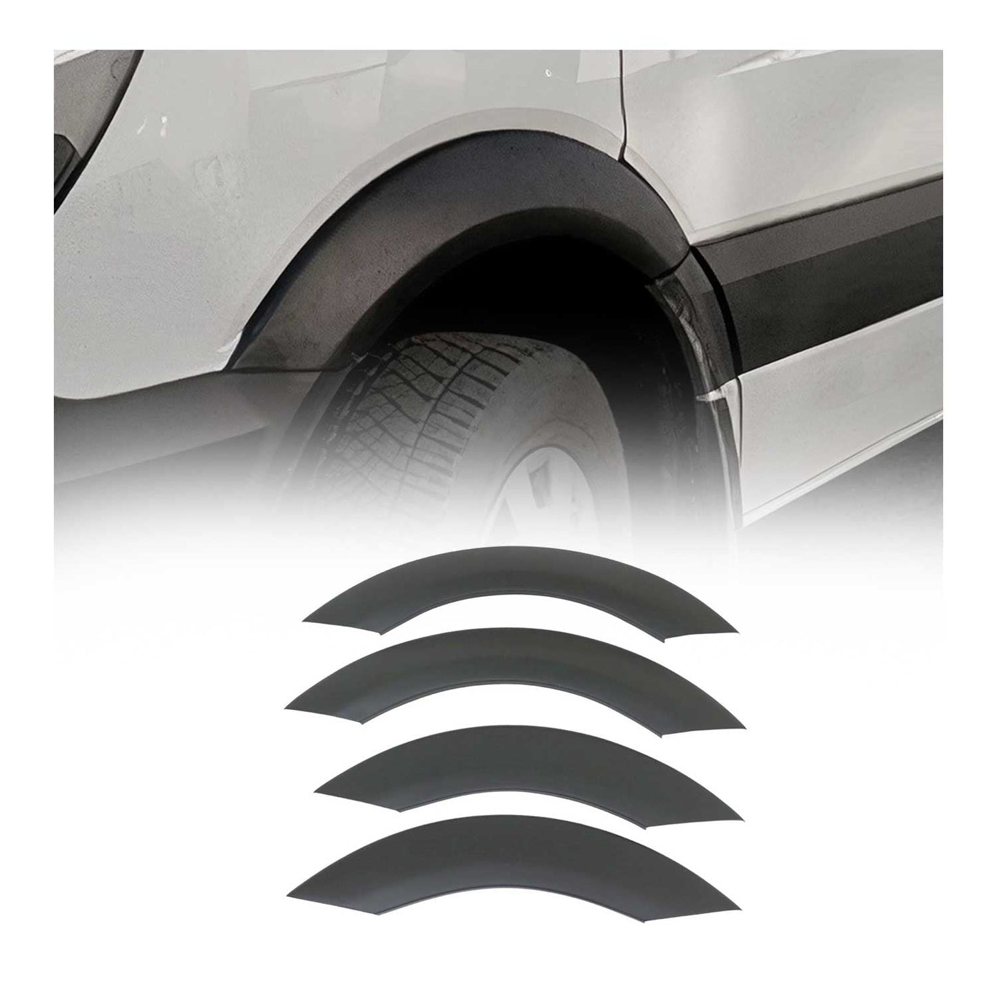 2014-2018 Mercedes Sprinter W906 Facelift Fender Flares Wheel Protector Black 4 Pcs