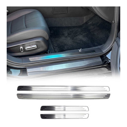 2018-2024 VW Tiguan Door Sill Scuff Plate Scratch Protector Stainless Steel Silver 4x