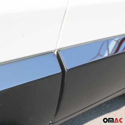 2019-2024 Jeep Renegade Side Door Molding Trim Skirt Garnish Steel Silver 4x