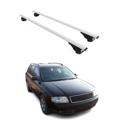 Roof Rack Cross Bars Carrier for Audi A6 Avant Allroad 1994-2005 Gray 2Pcs