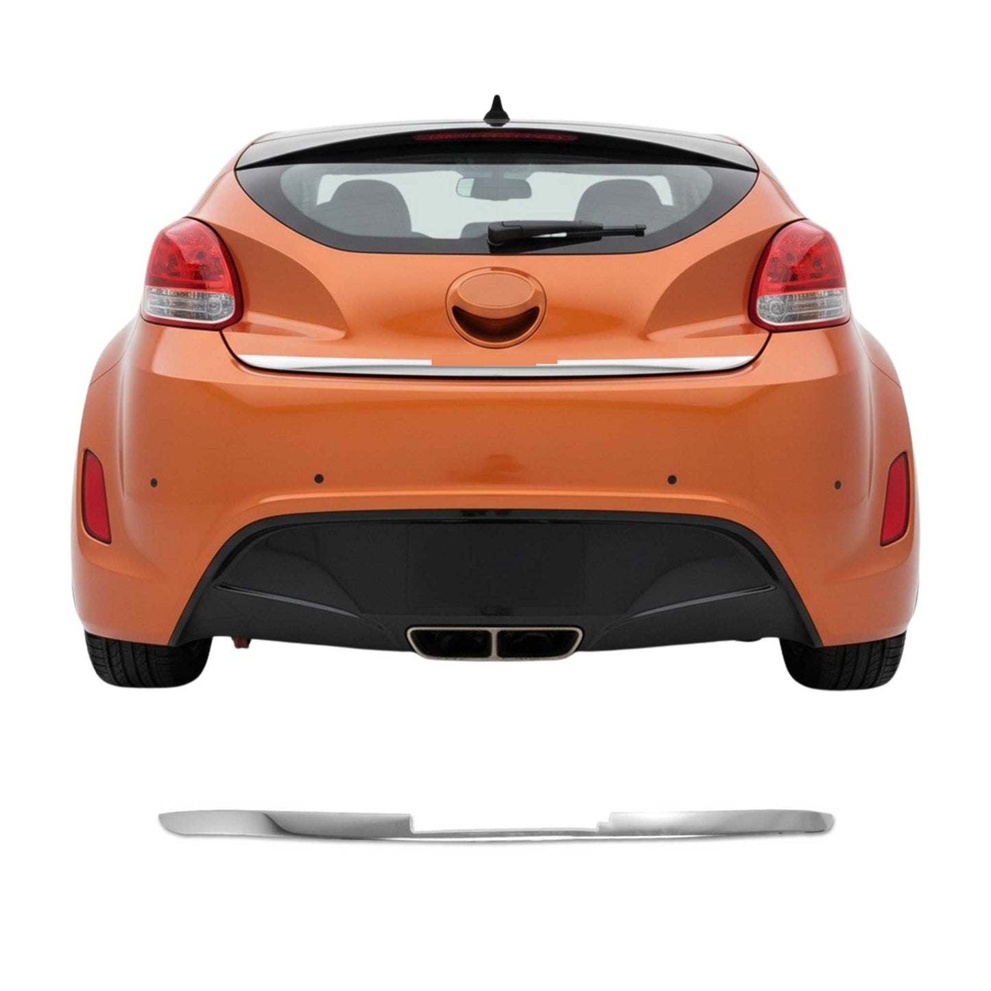 2012-2017 Hyundai Veloster Rear Trunk Lid Molding Trim Stainless Steel Silver