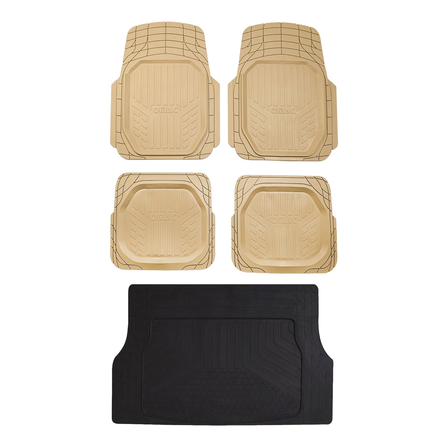 OMAC Floor Mats and Cargo Liners Universal for Cars SUV Beige