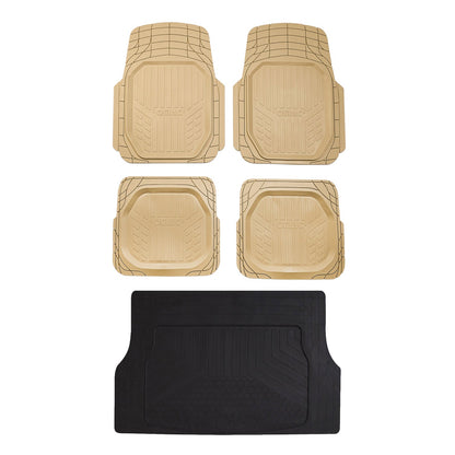 OMAC Floor Mats and Cargo Liners Universal for Cars SUV Beige
