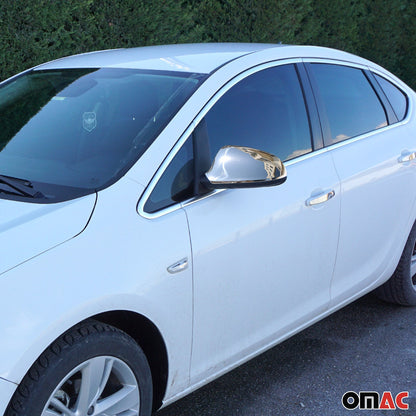 2016-2019 Buick Cascada Side Mirror Cover Caps Stainless Steel Silver 2 Pcs