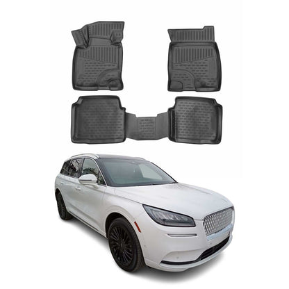 2020-2026 Lincoln Corsair Floor Mats Liners Full Set All Weather Black