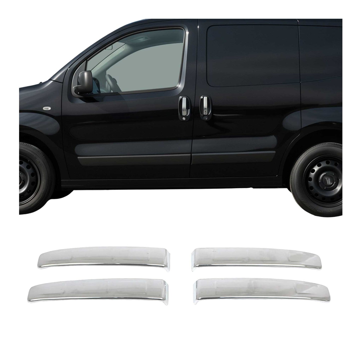 2014-2022 RAM ProMaster Car Door Handle Cover Protector Silver Chrome 8 Pcs