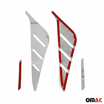 2018-2023 Hyundai Kona Trunk Wing Side Trim Silver Stainless Steel 4 Pcs