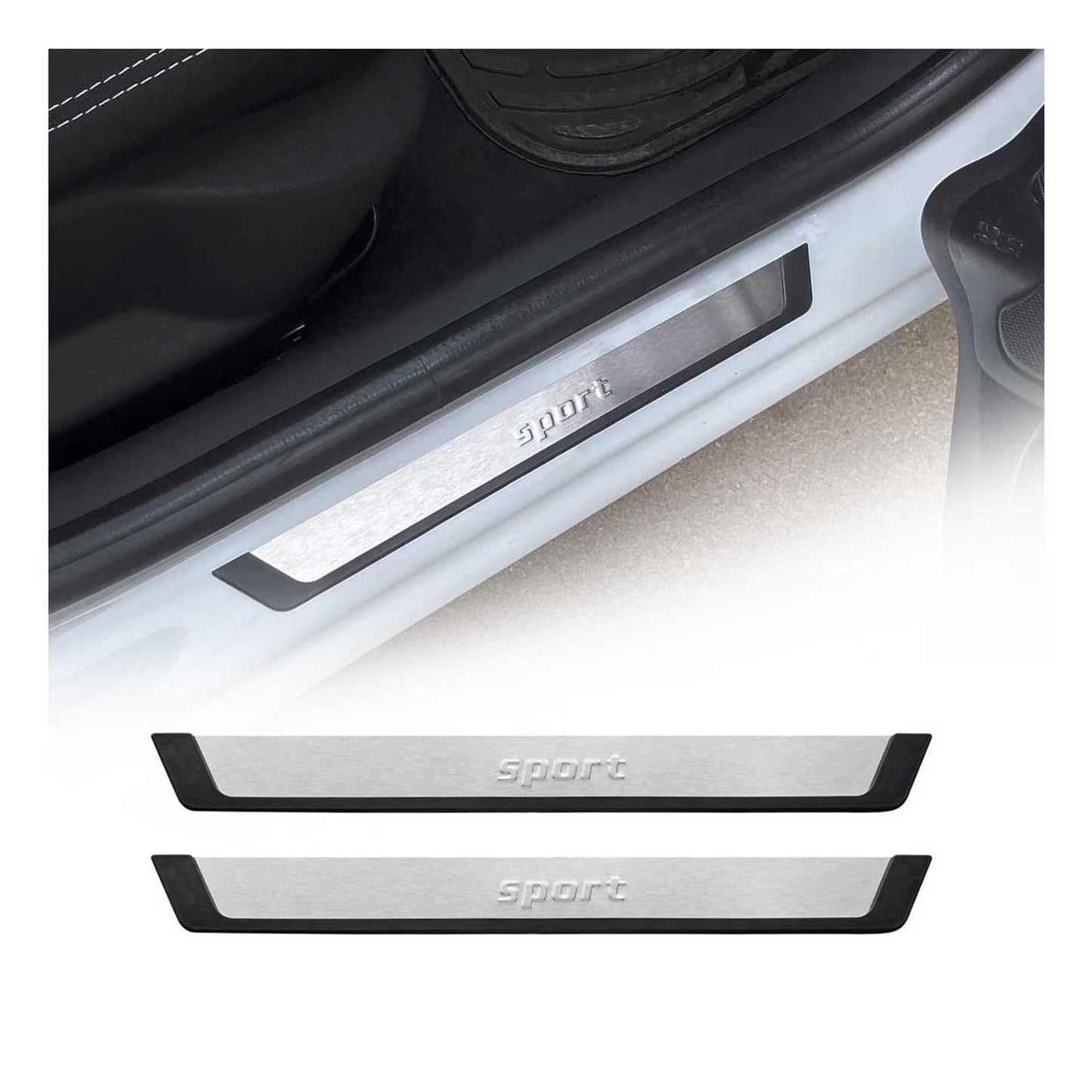 Subaru Impreza Door Sill Scuff Plate Scratch Protector Sport Stainless Steel Silver 2 Pcs