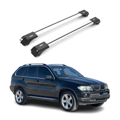 2000-2006 BMW X5 E53 Roof Rack Cross Bars Silver