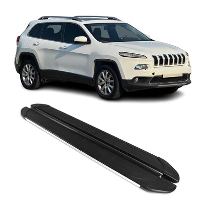 2014-2023 Jeep Cherokee Nerf Bar Side Step Running Boards Alu 2x