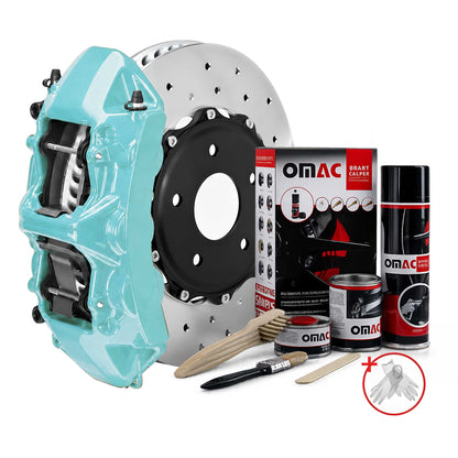 OMAC Brake Caliper Epoxy Based Car Paint Kit Nevada Blue Glossy High-Temp