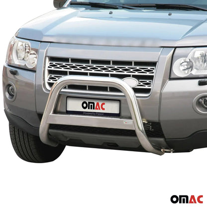 2008-2015 Land Rover LR2 Bull Bar Push Front Bumper Grille Stainless Steel Silver 1Pc