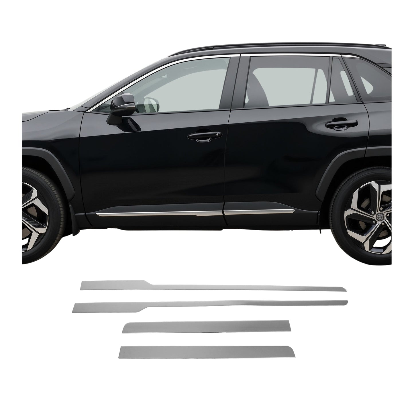 2022-2026 Hyundai Tucson Side Door Molding Trim Stainless Steel Silver 4x