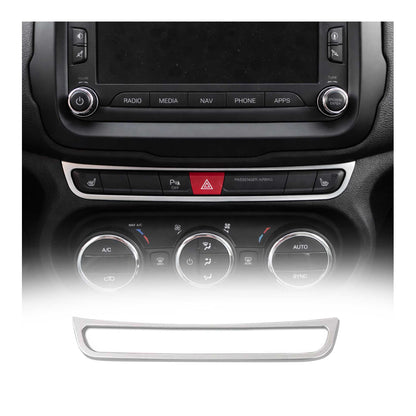 2015-2018 Jeep Renegade Air Condition Switch Trim Frame Silver Chrome 1Pc