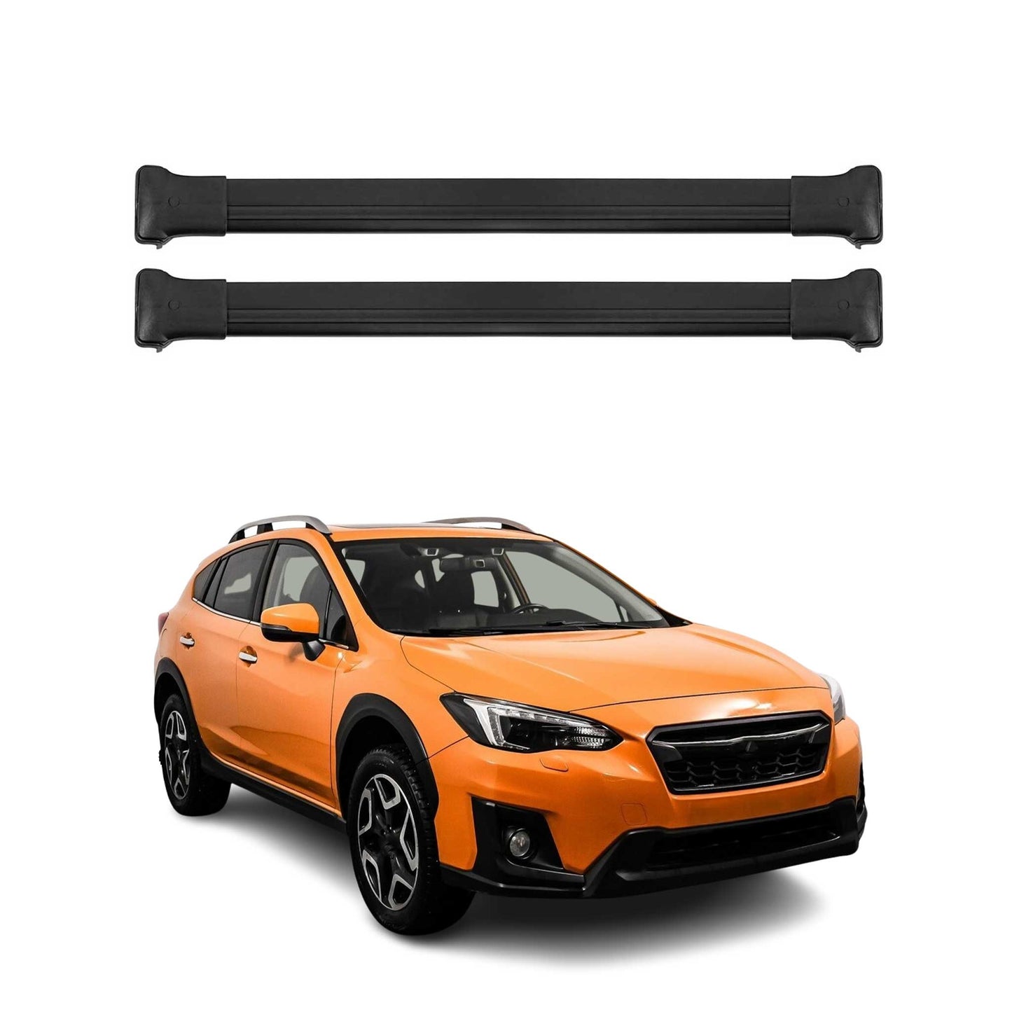 2013-2017 Subaru XV Crosstrek Roof Rack Cross Bars Black