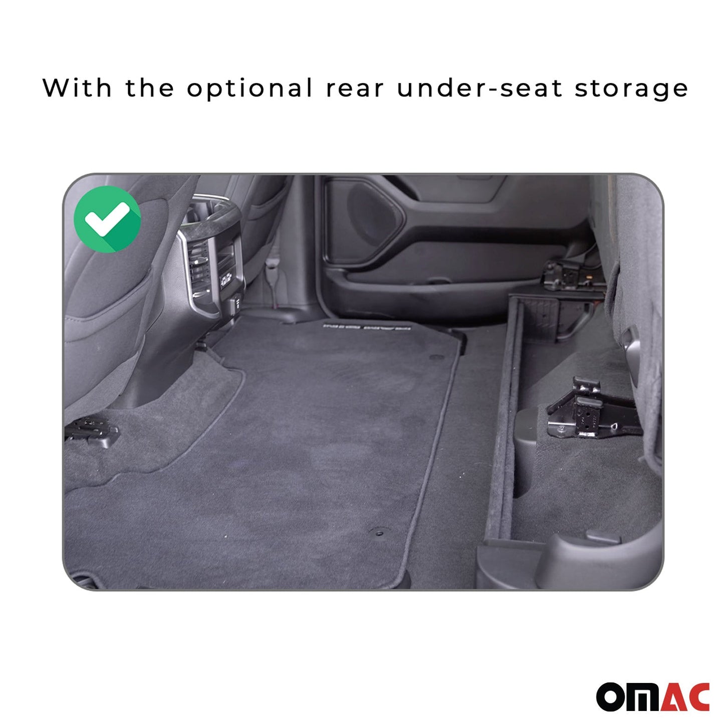 2020-2026 Jeep Gladiator Premium Floor Mats Liners First and Second Row Set Black