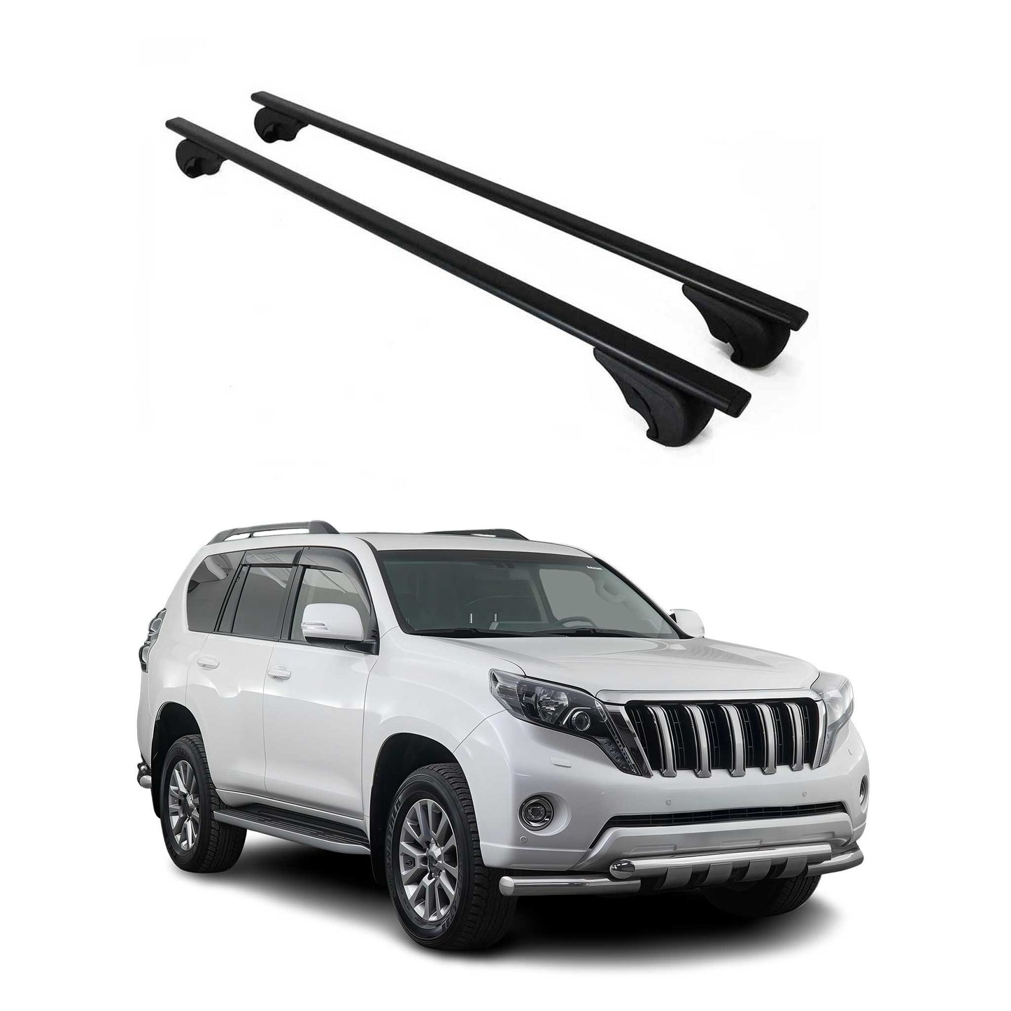 2008-2021 Toyota Land Cruiser Roof Rack Cross Bars Black