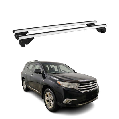 2008-2013 Toyota Highlander Roof Rack Cross Bars Silver