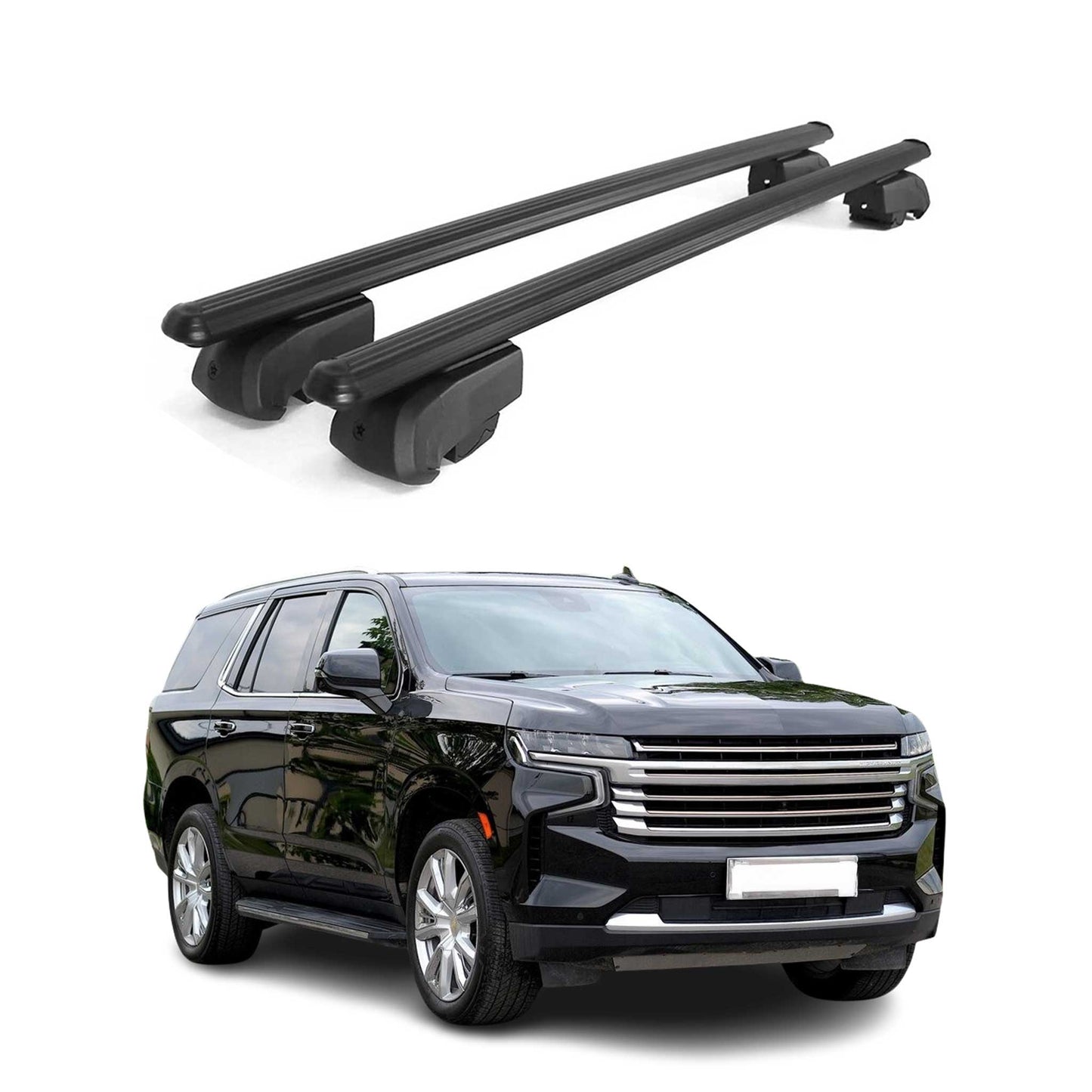 2021-2026 Chevrolet Tahoe Roof Rack Cross Bars Black