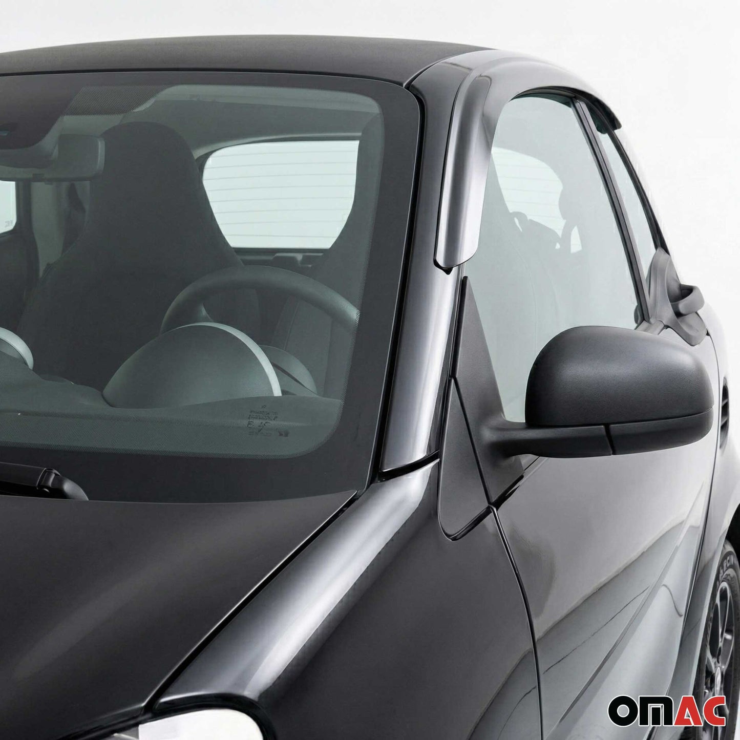 2016-2017 Smart ForTwo Window Visor Vent Rain Deflector 2Pcs Smoke