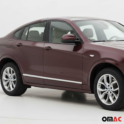 2015-2018 BMW X4 F26 Side Door Molding Trim Skirt Garnish Stainless Steel 4x