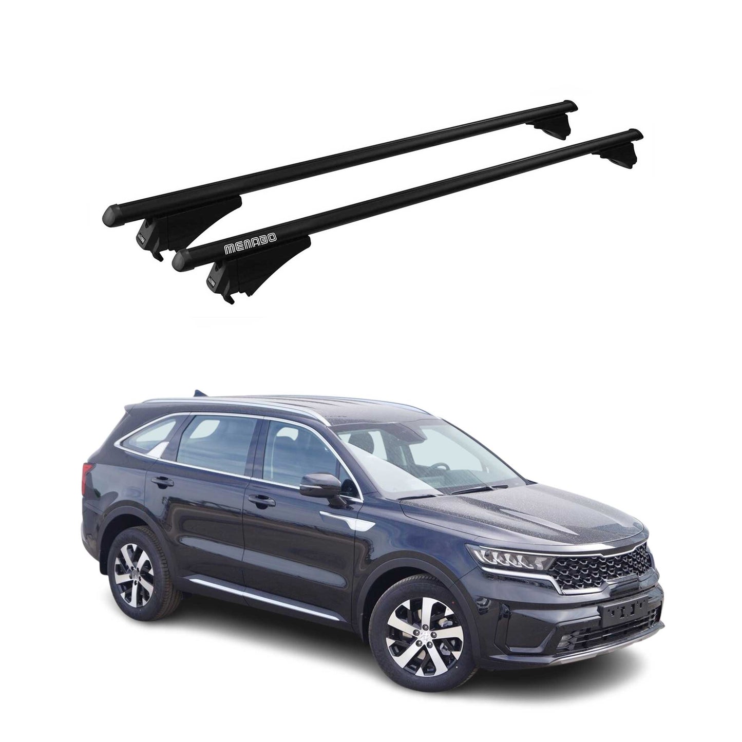 2021-2026 Kia Sorento Hybrid Roof Rack Cross Bars Black