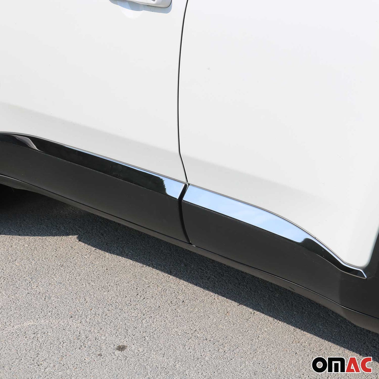 2019-2024 Jeep Renegade Side Door Molding Trim Skirt Garnish Steel Dark 4Pcs