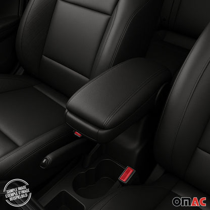 2012-2014 Ford Focus Black Center Console Armrest Plastic PU Leather 1Pc