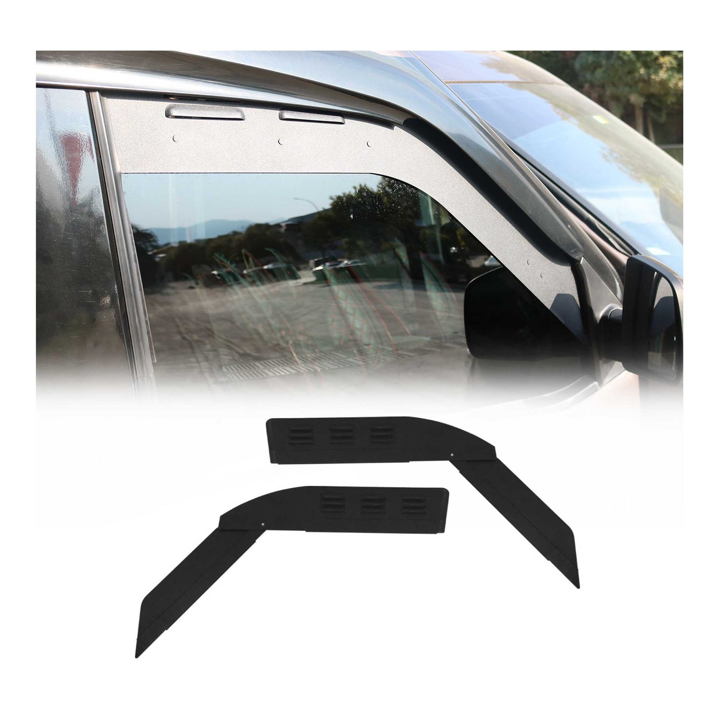 1993-2003 VW Eurovan Car Ventilation Window Air Vent Aluminium Black 2 Pcs