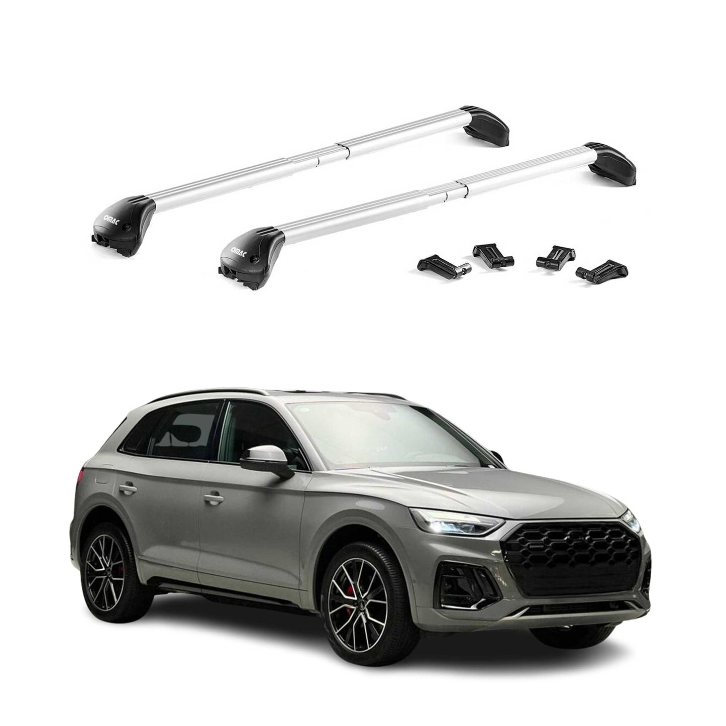 2025-2026 Audi Q5 Roof Rack Cross Bars Luggage Carrier Alu Silver 2x