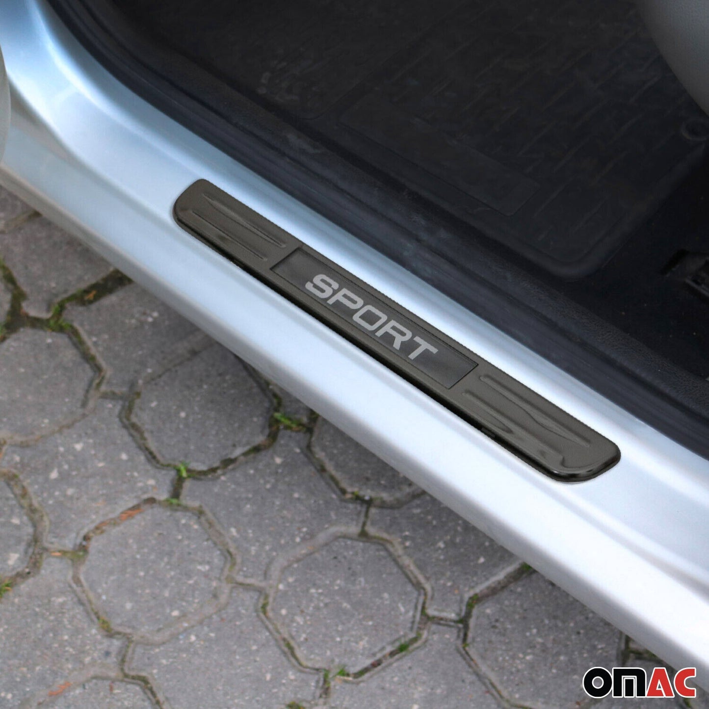 2018-2024 VW Tiguan Door Sill Scuff Plate Illuminated Sport Stainless Steel Dark 4 Pcs