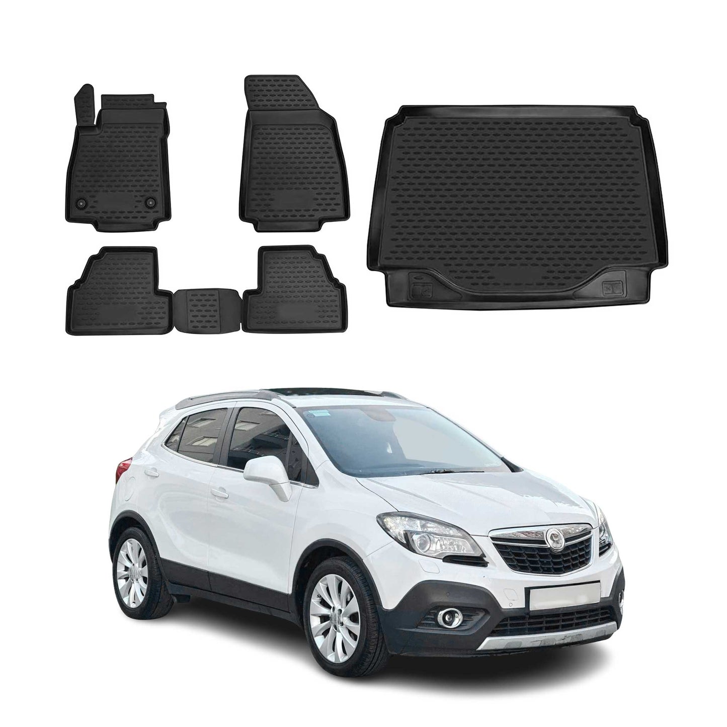 2013-2022 Chevrolet Trax Floor Mats & Cargo Liner Full Set All Weather Black