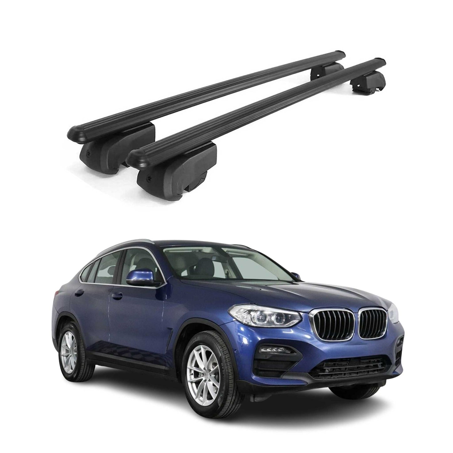 2019-2025 BMW X4 G02 2.gen Roof Rack Cross Bars Silver Luggage Carrier 2 Pcs