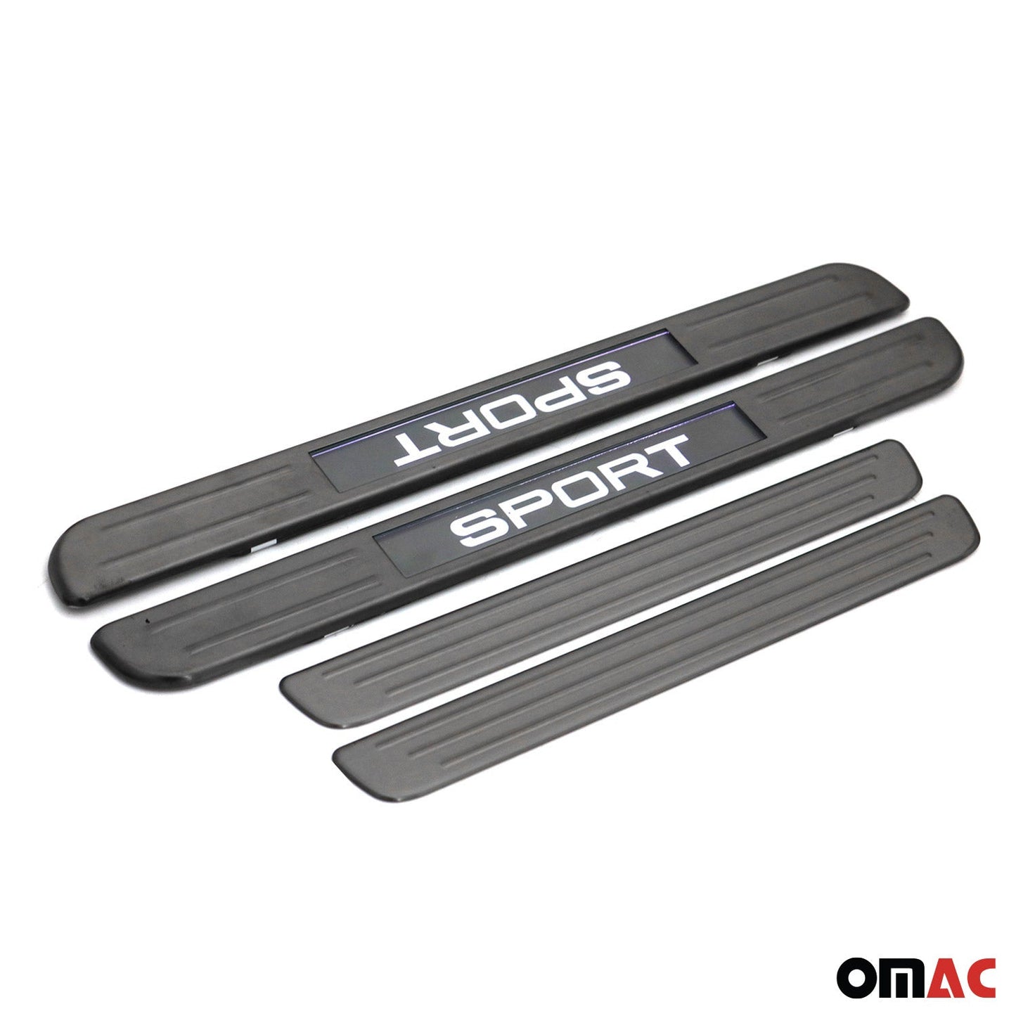 Toyota Door Sill Scuff Plate Illuminated Brushed Stainless Steel Brushed Dark 4Pcs
