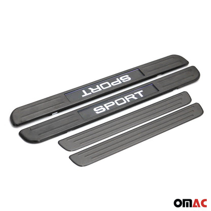 Toyota Door Sill Scuff Plate Illuminated Brushed Stainless Steel Brushed Dark 4Pcs