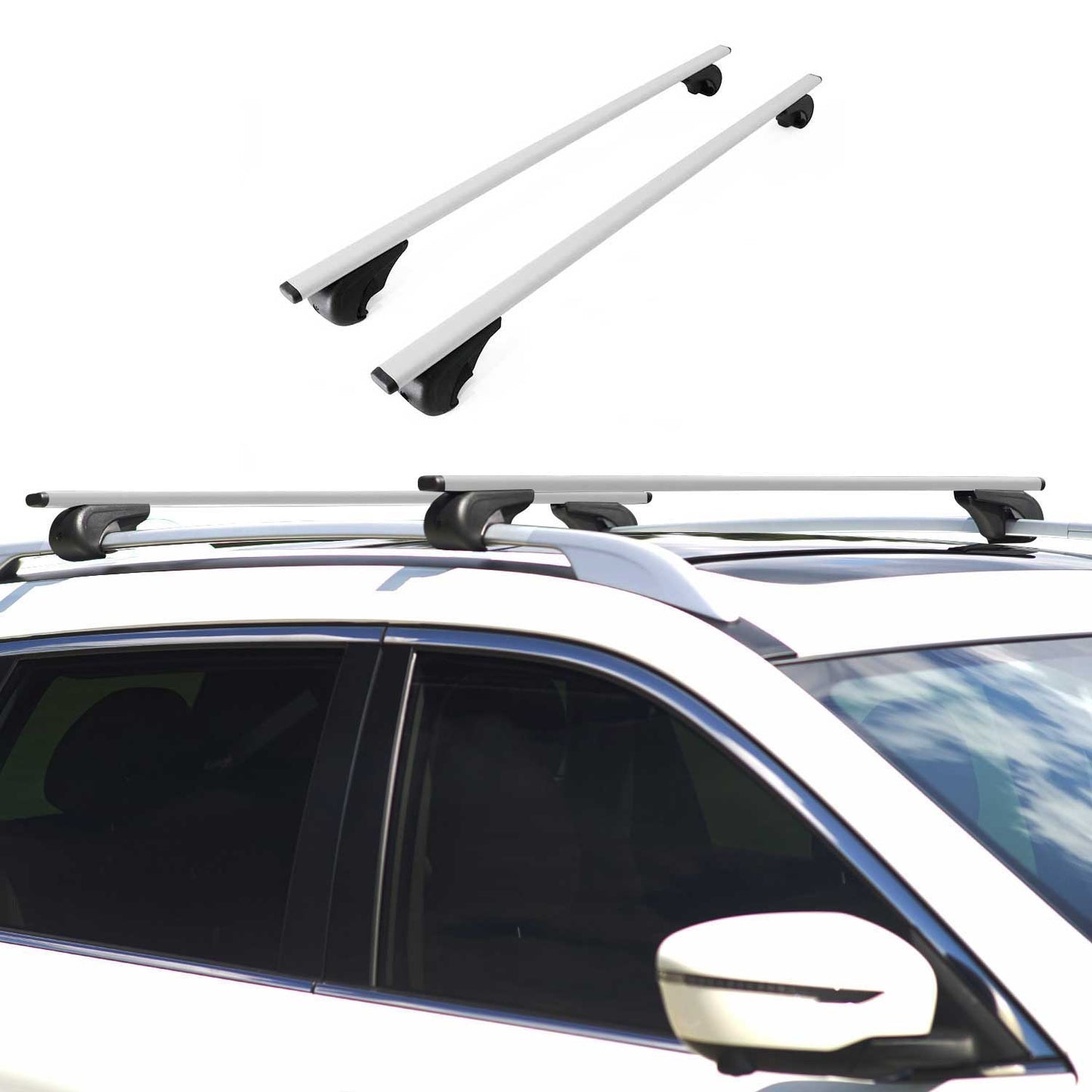 2010-2016 Mercedes E Class W212 S212 Roof Rack Cross Bars Silver