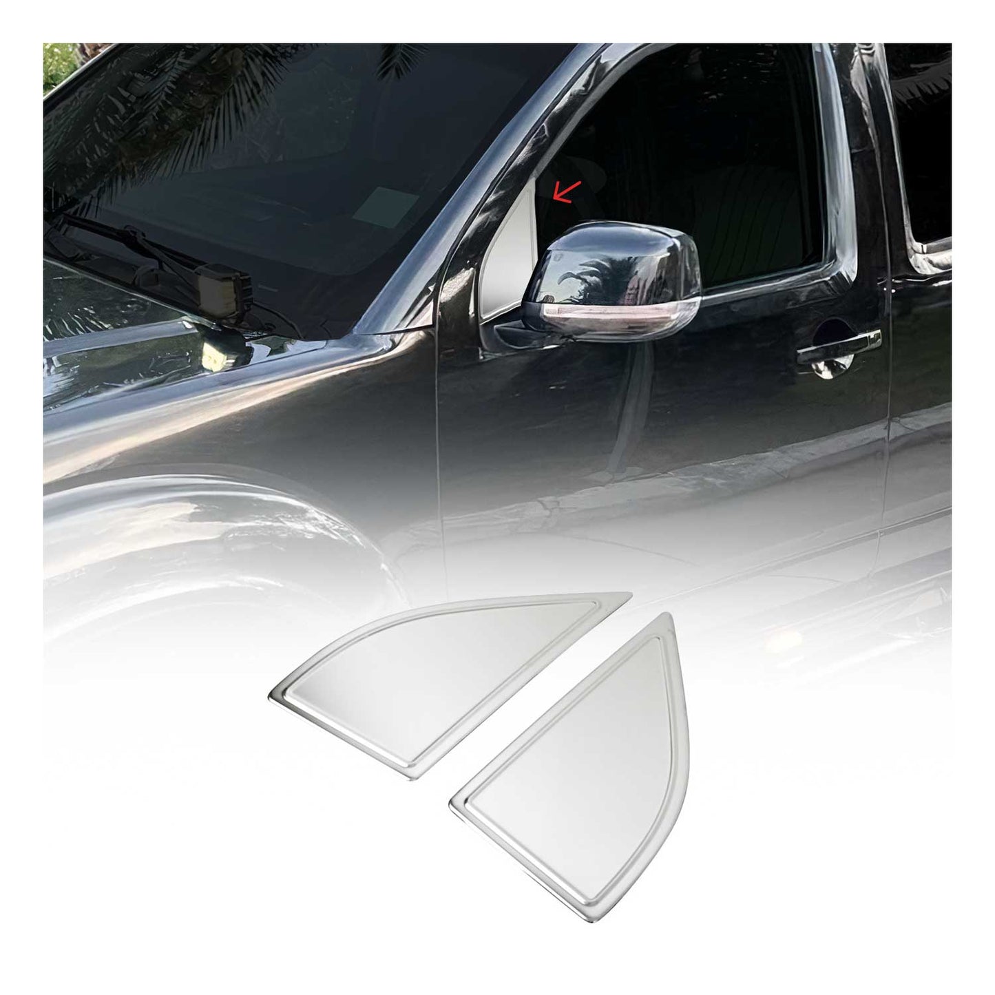 2009-2012 Suzuki Equator Window Molding Trim Streamer Stainless Steel 2Pcs