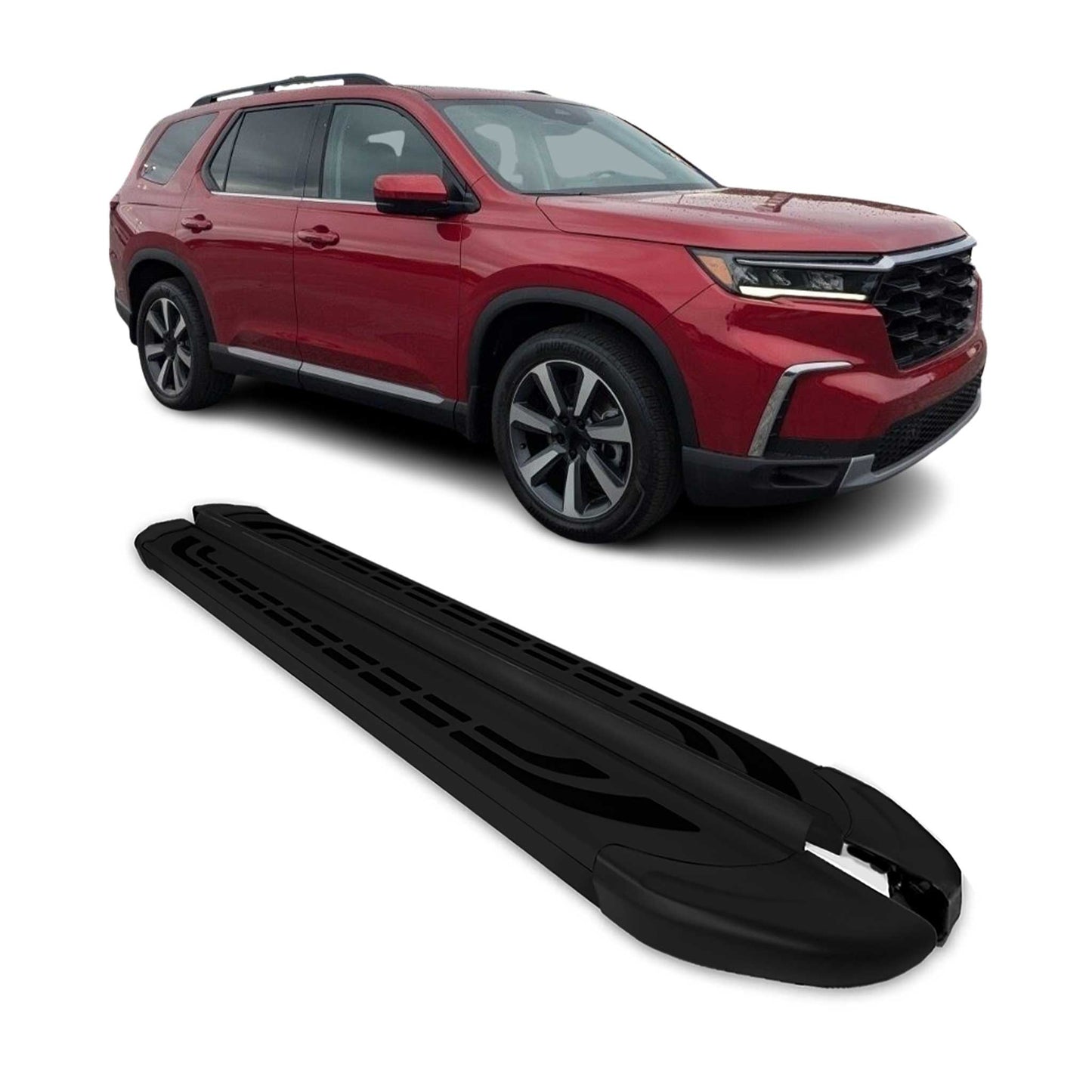 2023-2026 Honda Pilot IV Nerf Bars Side Step Running Boards Black 2Pcs
