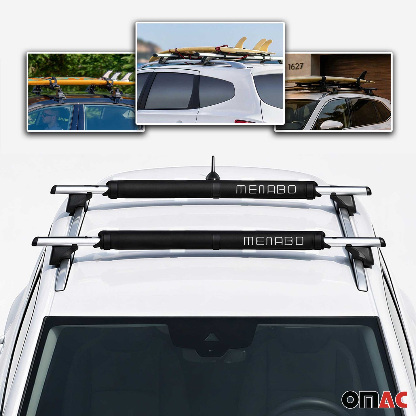 Car Roof Rack Pads Surfboard Kayak Canoe Crossbars Protection 2 Pcs Set