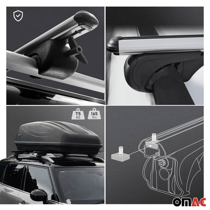 2004-2009 Mercedes E Class S211 Wagon Roof Rack Cross Bars Silver