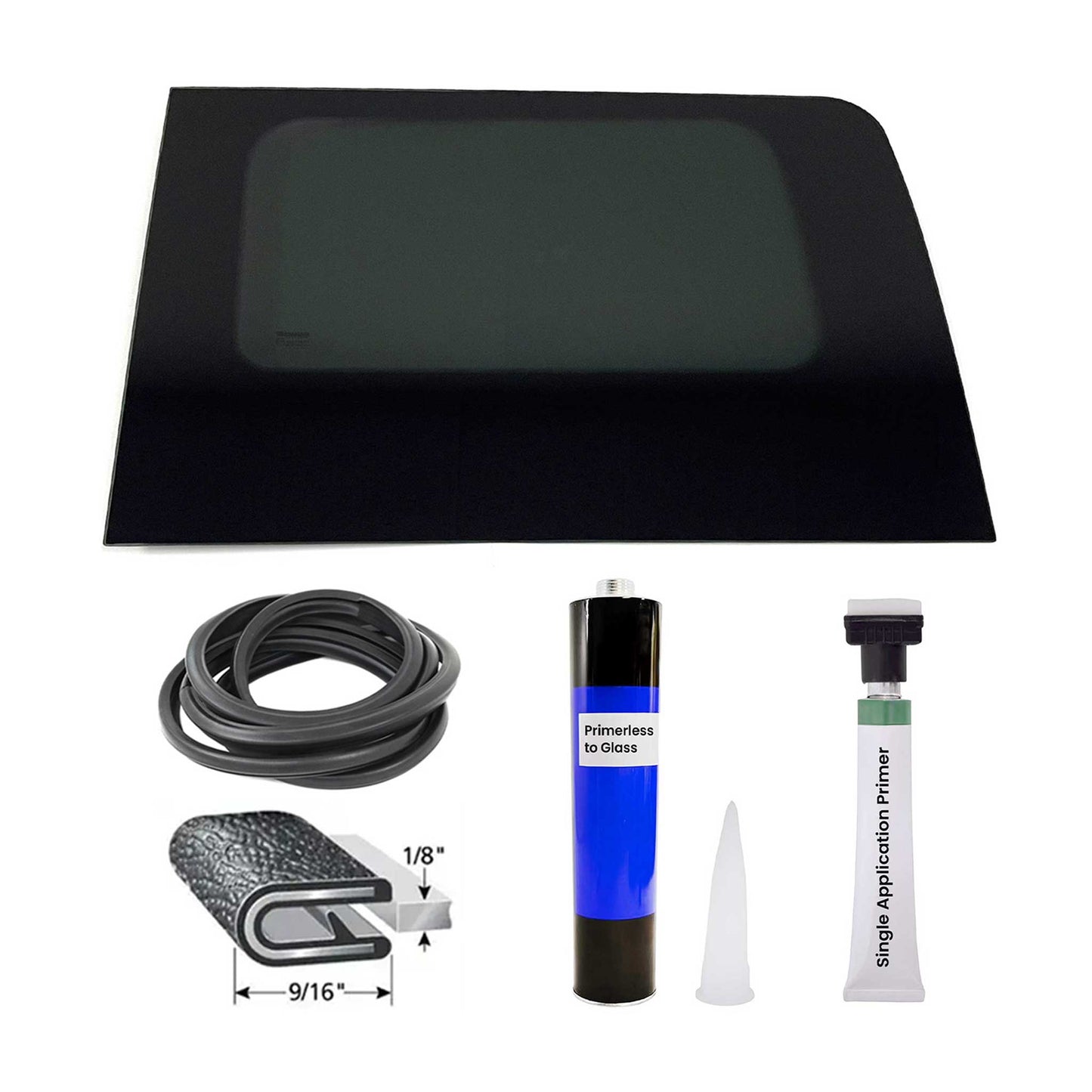 2010-2013 Ford Transit Connect Window Glass Fit Kit Rear Left Sliding Door L1 L2