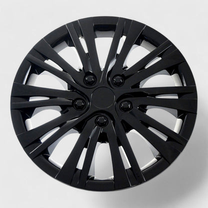 Semi-Universal Wheel Cover Hubcaps Set Gloss Black 4Pcs PP