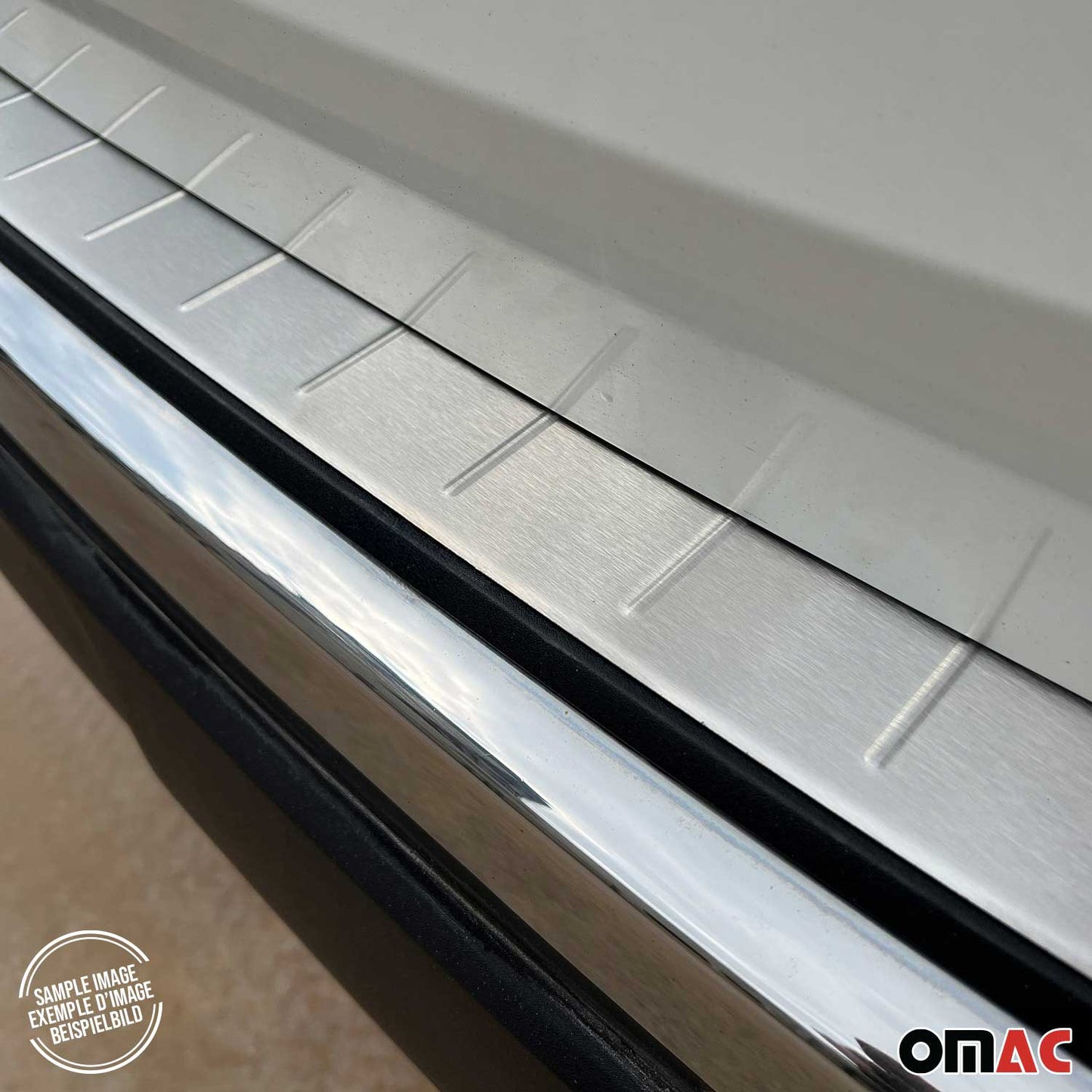 2018-2023 Audi Q5 SQ5 2.gen Rear Bumper Sill Cover Protector Guard Brushed Stainless Steel