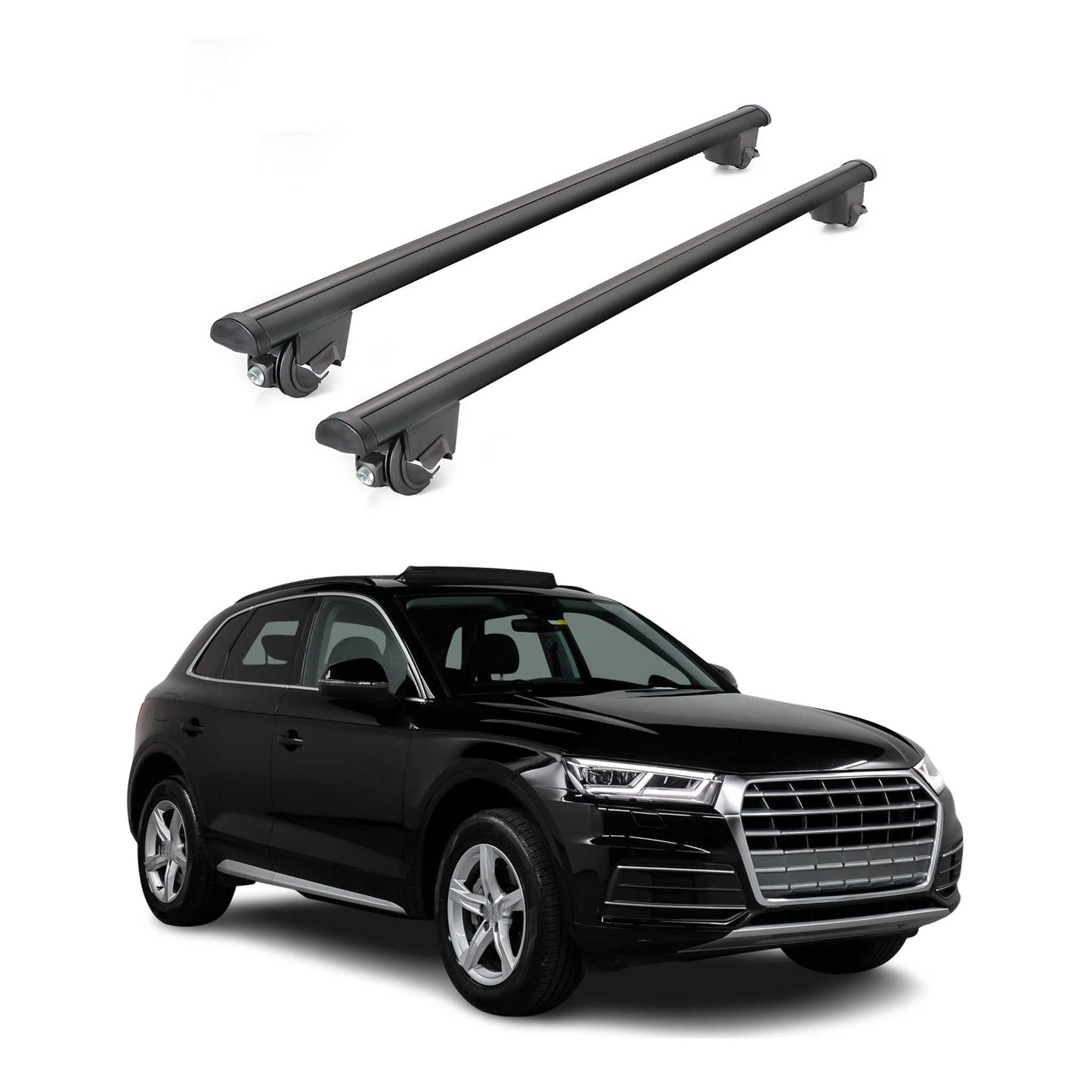 2018-2025 Audi Q5 2.gen Roof Rack Cross Bars Silver