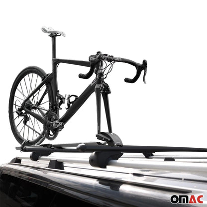 Cross Bar Pro Bike Carrier Set Roof Mount Rack Aluminum 50" Black