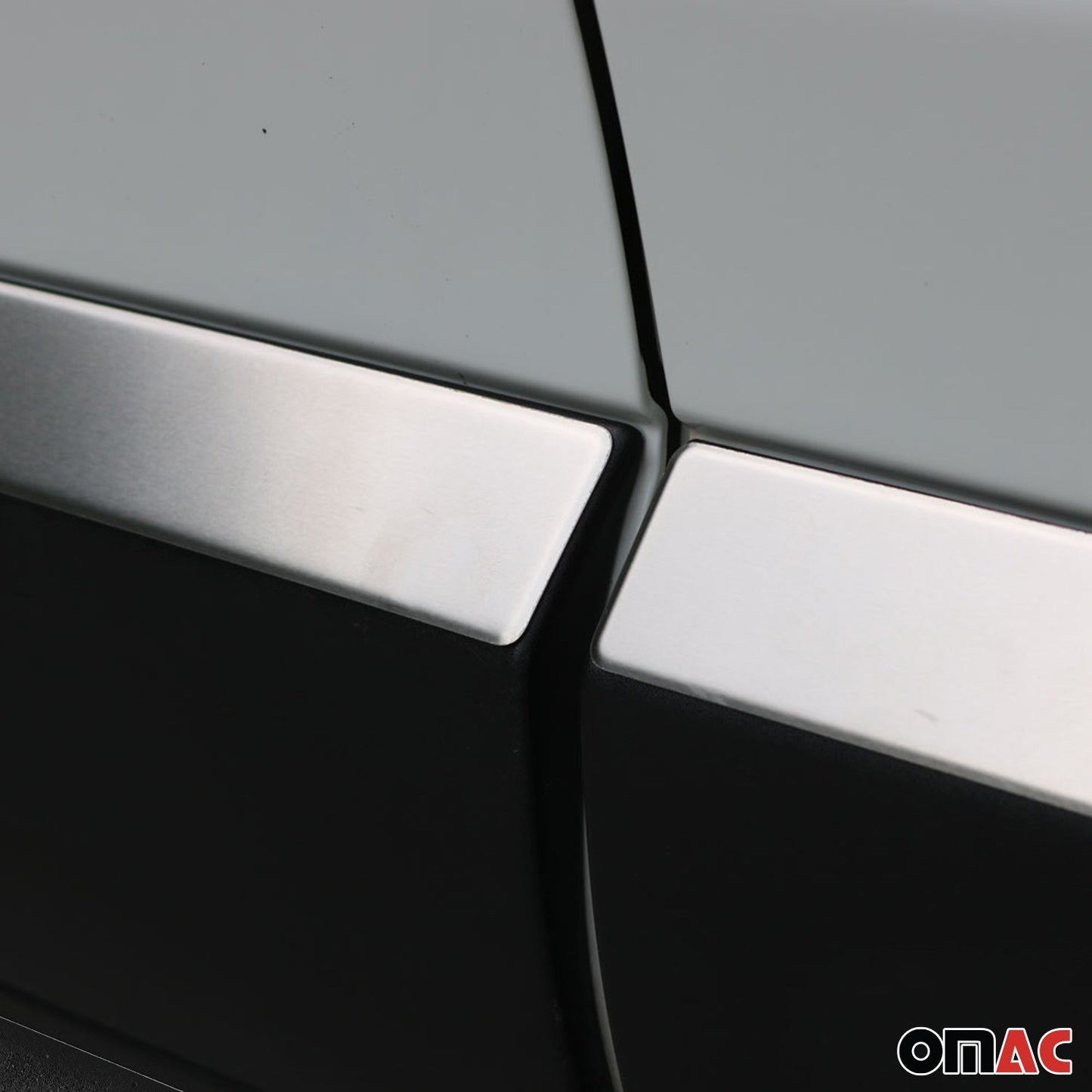 2015-2024 Jeep Renegade Side Door Molding Trim Brushed Steel Silver 4x